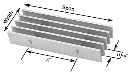 Brown-Campbell Company - 11A-4/11A-2 Aluminum Bar Grating