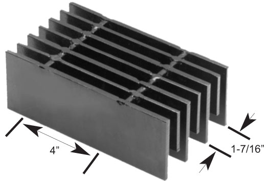 Brown-Campbell Company - 23WF4 Carbon Heavy Duty Bar Grating with Filler Bars