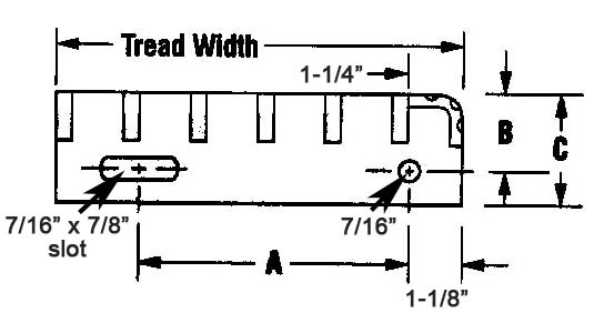 Steel & Stainless Steel - Tread Width Design Details