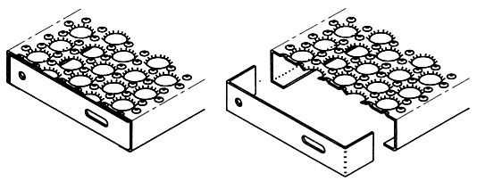 Perf-O Grip® Stair Treads Carrier Plate Diagram